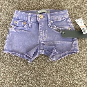 2T toddler tractr purple denim shorts